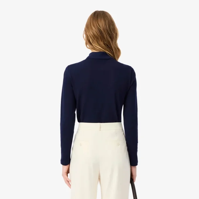 Slim fit L.12.D stretch-minipiqua-pikétröja för dam Slim fit L.12.D stretch-minipiqua-pikétröja för dam
