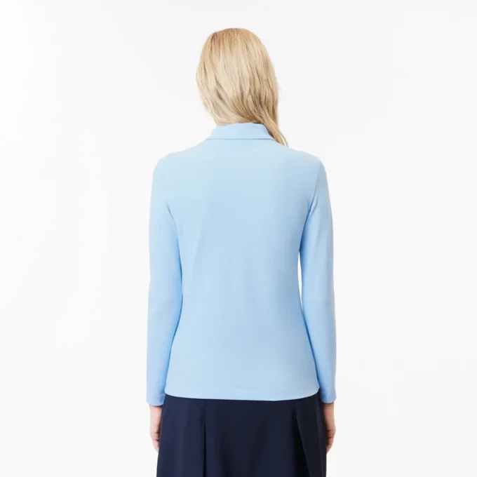 Slim fit L.12.D stretch-minipiqua-pikétröja för dam