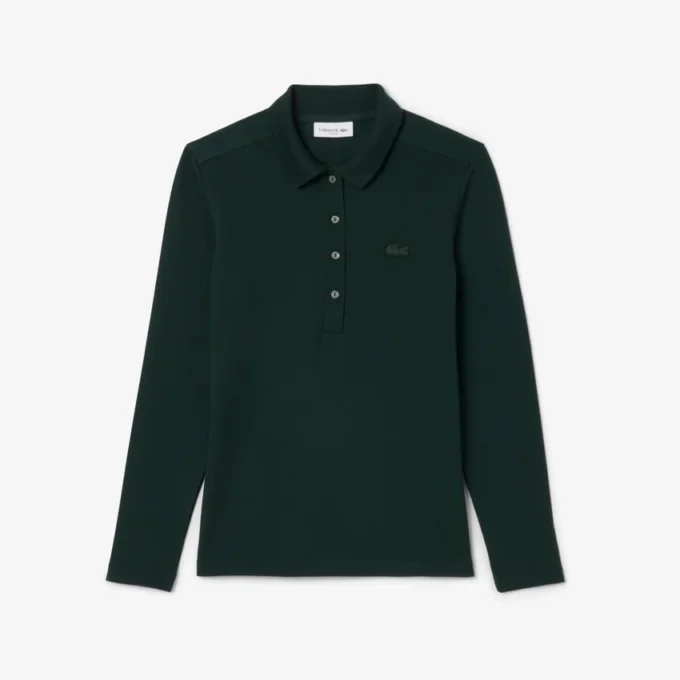 Slim fit L.12.D stretch-minipiqua-pikétröja för dam Slim fit L.12.D stretch-minipiqua-pikétröja för dam