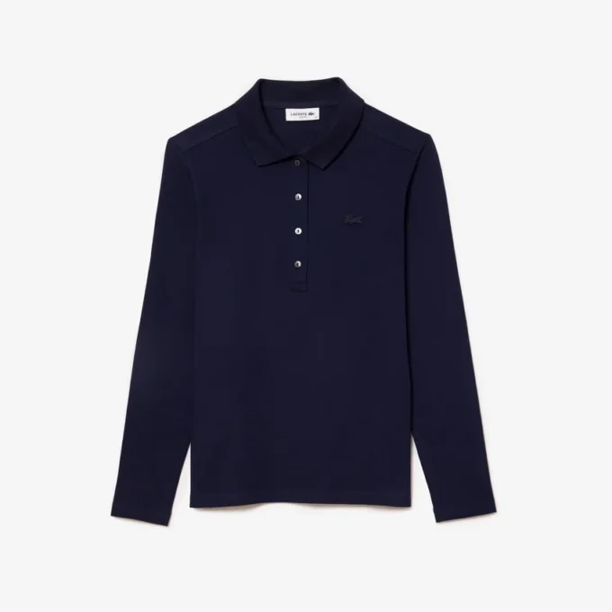 Slim fit L.12.D stretch-minipiqua-pikétröja för dam Slim fit L.12.D stretch-minipiqua-pikétröja för dam