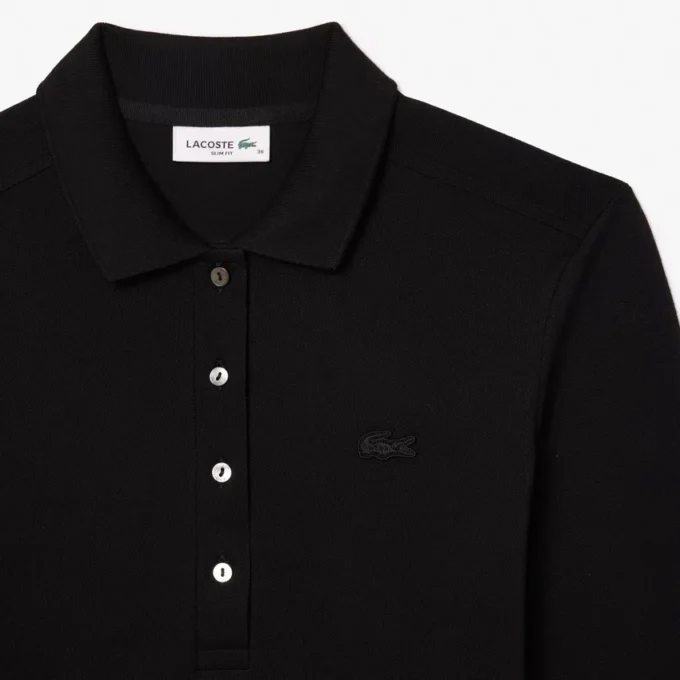 Slim fit L.12.D stretch-minipiqua-pikétröja för dam Slim fit L.12.D stretch-minipiqua-pikétröja för dam