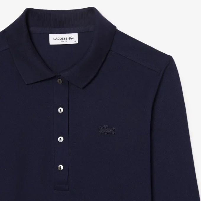 Slim fit L.12.D stretch-minipiqua-pikétröja för dam Slim fit L.12.D stretch-minipiqua-pikétröja för dam
