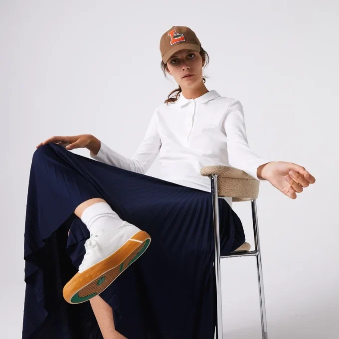Slim fit L.12.D stretch-minipiqua-pikétröja för dam Slim fit L.12.D stretch-minipiqua-pikétröja för dam