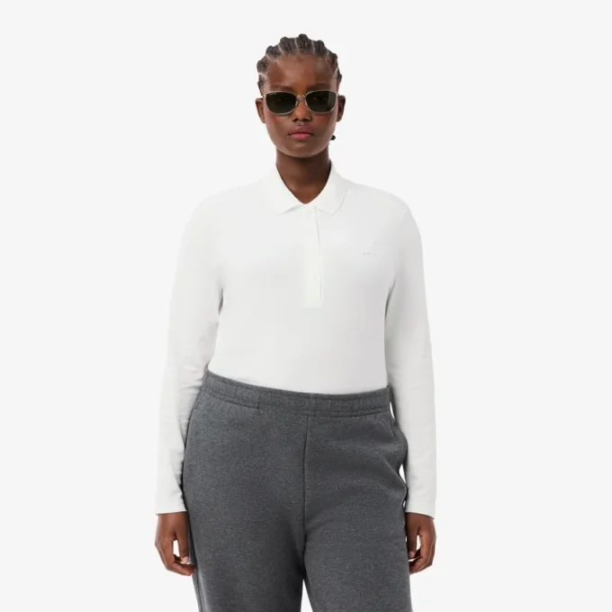 Slim fit L.12.D stretch-minipiqua-pikétröja för dam Slim fit L.12.D stretch-minipiqua-pikétröja för dam