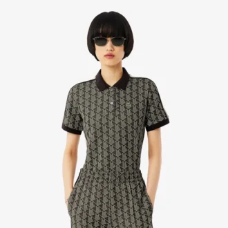 Slim Fit Monogram-pikétröja för dam