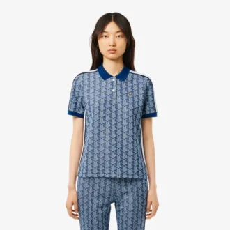 Slim Fit Monogram-pikétröja för dam