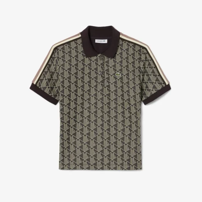 Slim Fit Monogram-pikétröja för dam Slim Fit Monogram-pikétröja för dam