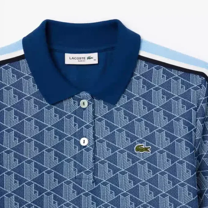 Slim Fit Monogram-pikétröja för dam Slim Fit Monogram-pikétröja för dam