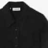 Slim fit-pikétröja i ribbstickat med fluffig yta för dam Slim fit-pikétröja i ribbstickat med fluffig yta för dam