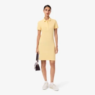 Slim fit-pikétröja i stretch för damer