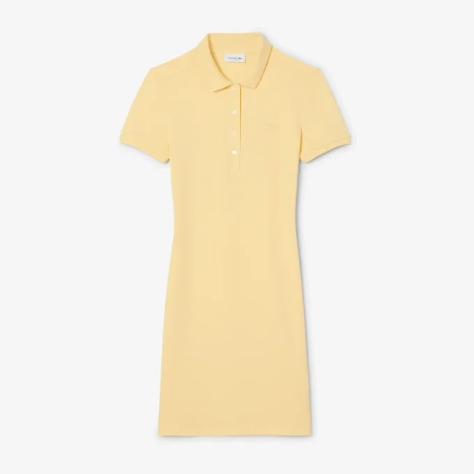 Slim fit-pikétröja i stretch för damer