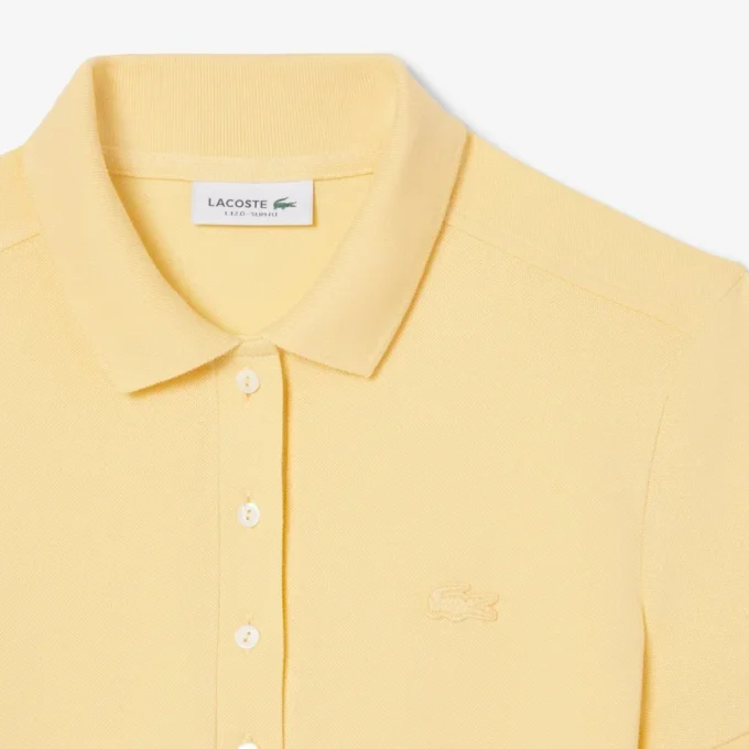 Slim fit-pikétröja i stretch för damer