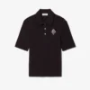 Slim fit-pikétröja med broderi