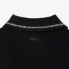 Slim fit-pikétröja med diamantmönster och krokodilkrage för dam Slim fit-pikétröja med diamantmönster och krokodilkrage för dam