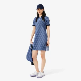 Slim Fit-pikétröja med monogram för dam