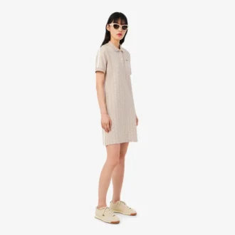 Slim Fit-pikétröja med monogram för dam
