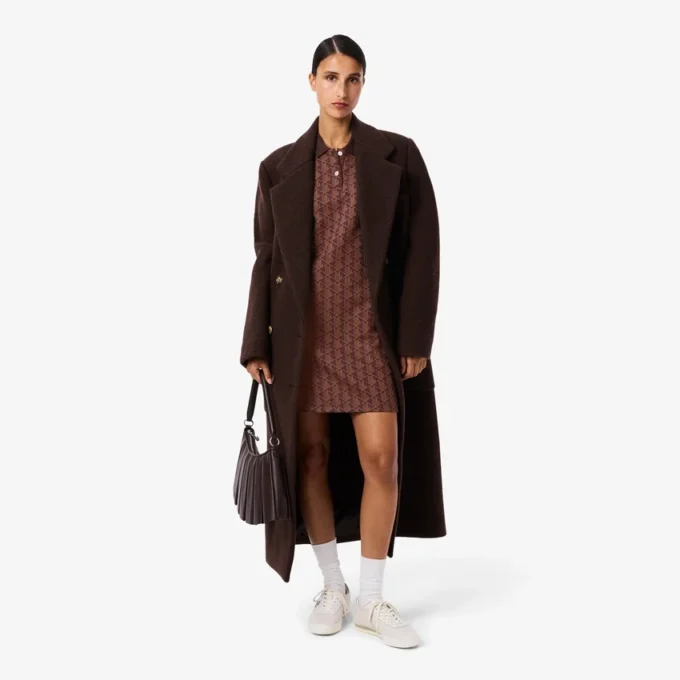 Slim Fit-pikétröja med monogram för dam