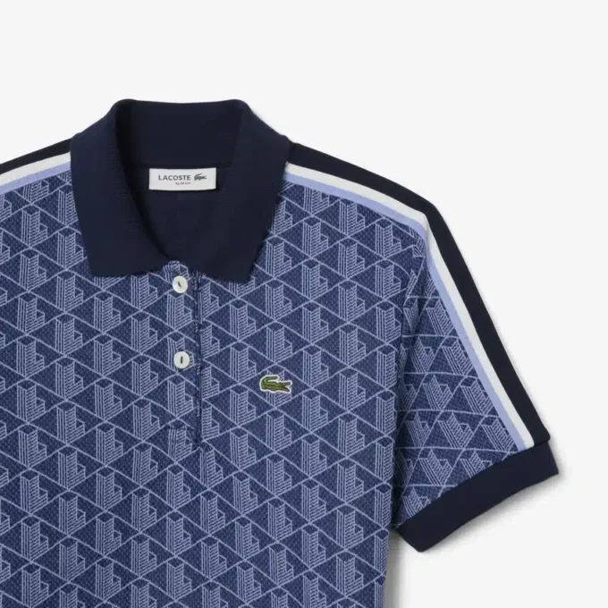 Slim Fit-pikétröja med monogram för dam