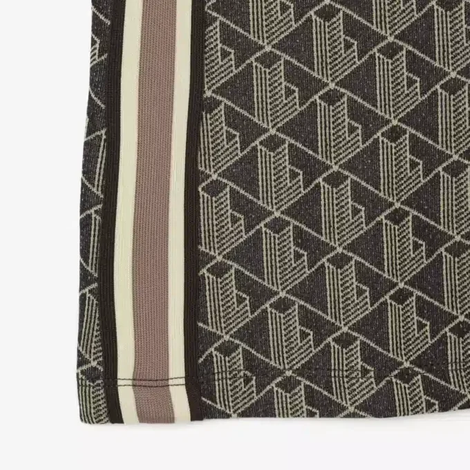 Slim Fit-pikétröja med monogram för dam