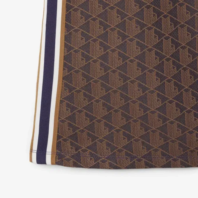 Slim Fit-pikétröja med monogram för dam