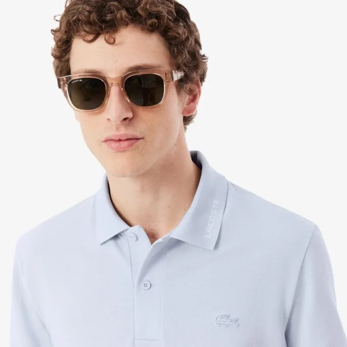 Slim Fit-pikétröja med märkeslogotyp Slim Fit-pikétröja med märkeslogotyp