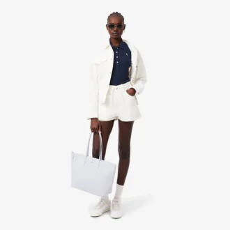 Slim fit-pikétröja med Pointelle-mönster och L.12.D-logotyp för dam