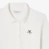 Slim fit-pikétröja med Pointelle-mönster och L.12.D-logotyp för dam