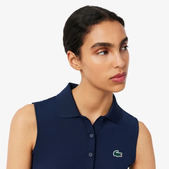 Slim fit-pikétröja med UV-skydd och stretch för damer