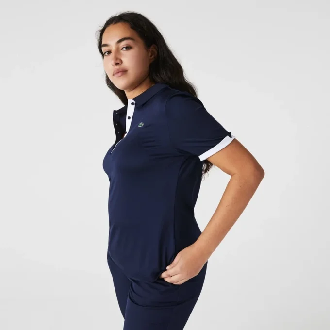 Slim fit-pikétröja med UV-skydd och stretch för damer Slim fit-pikétröja med UV-skydd och stretch för damer