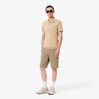 Slim fit-shorts i stretchbomull för herr