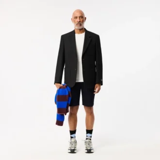 Slim fit-shorts i stretchbomull för herr