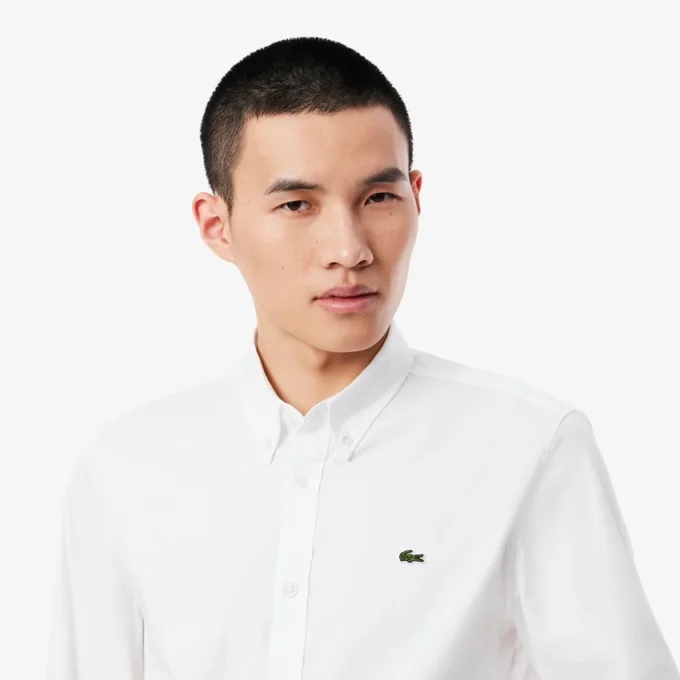 Slim fit-skjorta i bomull för herr Slim fit-skjorta i bomull för herr