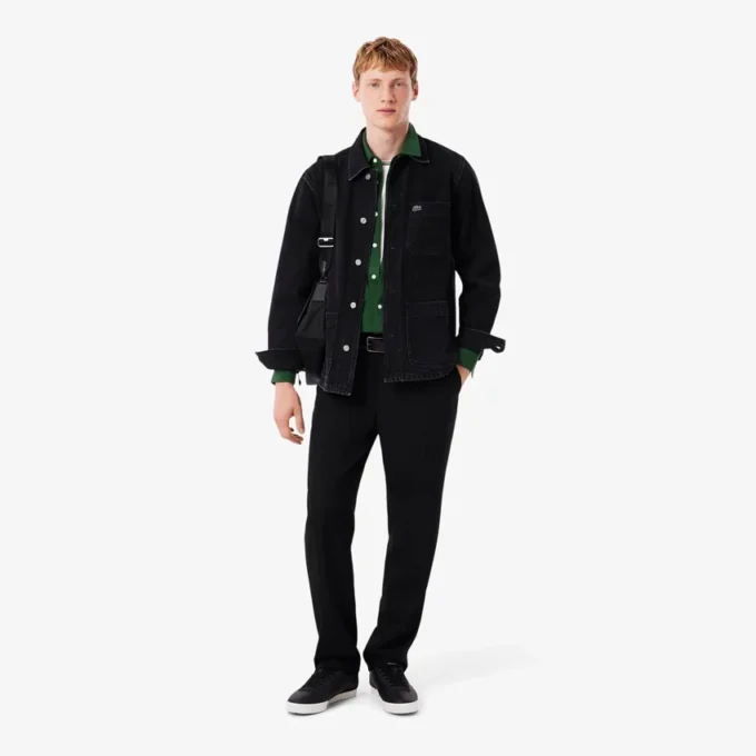 Slim fit-skjorta i bomullspiqué för herr Slim fit-skjorta i bomullspiqué för herr