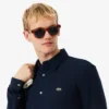 Slim fit-skjorta i bomullspiqué för herr