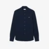Slim fit-skjorta i bomullspiqué för herr