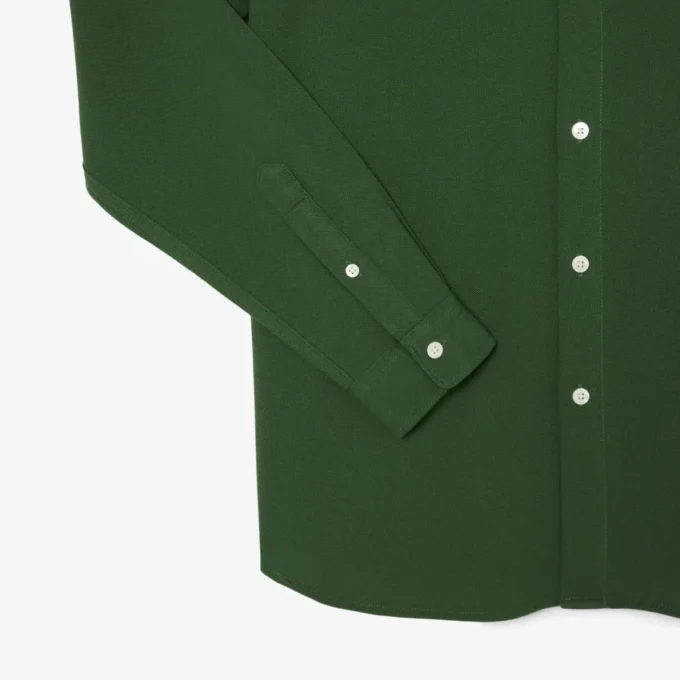 Slim fit-skjorta i bomullspiqué för herr Slim fit-skjorta i bomullspiqué för herr