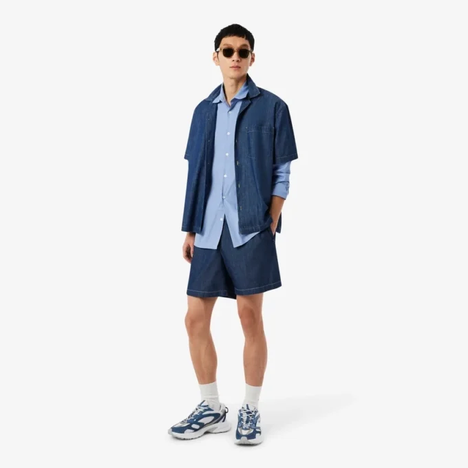 Slim Fit-skjorta i randig stretchpoplin Slim Fit-skjorta i randig stretchpoplin