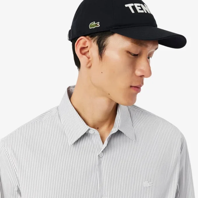 Slim Fit-skjorta i randig stretchpoplin Slim Fit-skjorta i randig stretchpoplin