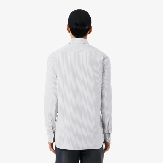 Slim Fit-skjorta i randig stretchpoplin Slim Fit-skjorta i randig stretchpoplin