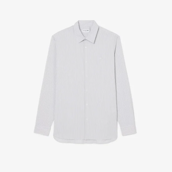 Slim Fit-skjorta i randig stretchpoplin Slim Fit-skjorta i randig stretchpoplin