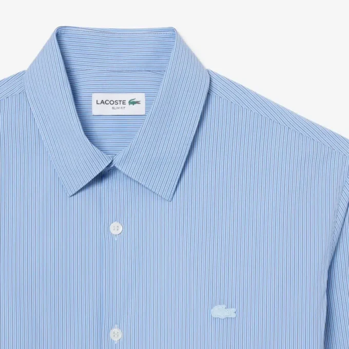 Slim Fit-skjorta i randig stretchpoplin Slim Fit-skjorta i randig stretchpoplin