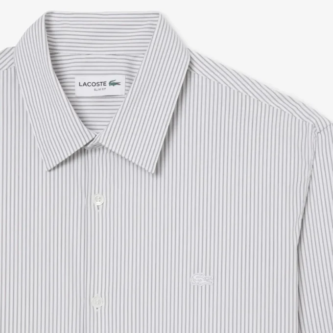 Slim Fit-skjorta i randig stretchpoplin Slim Fit-skjorta i randig stretchpoplin