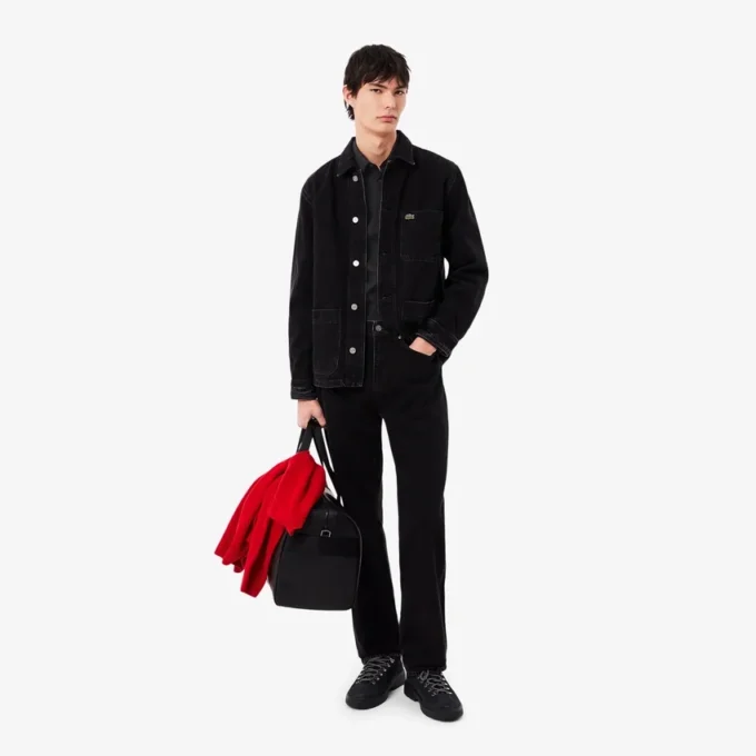 Slim fit-skjorta i stretch med knappar för herr Slim fit-skjorta i stretch med knappar för herr