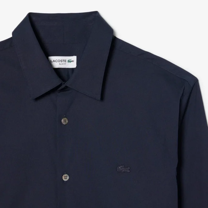 Slim fit-skjorta i stretch med knappar för herr Slim fit-skjorta i stretch med knappar för herr