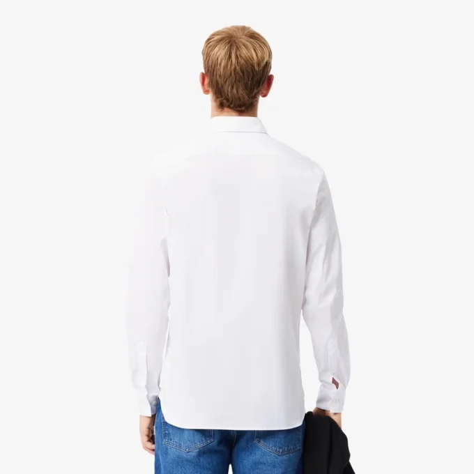 Slim fit-skjorta i stretch med knappar för herr Slim fit-skjorta i stretch med knappar för herr