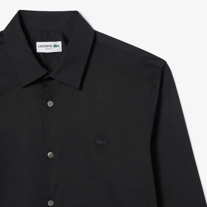 Slim fit-skjorta i stretch med knappar för herr Slim fit-skjorta i stretch med knappar för herr