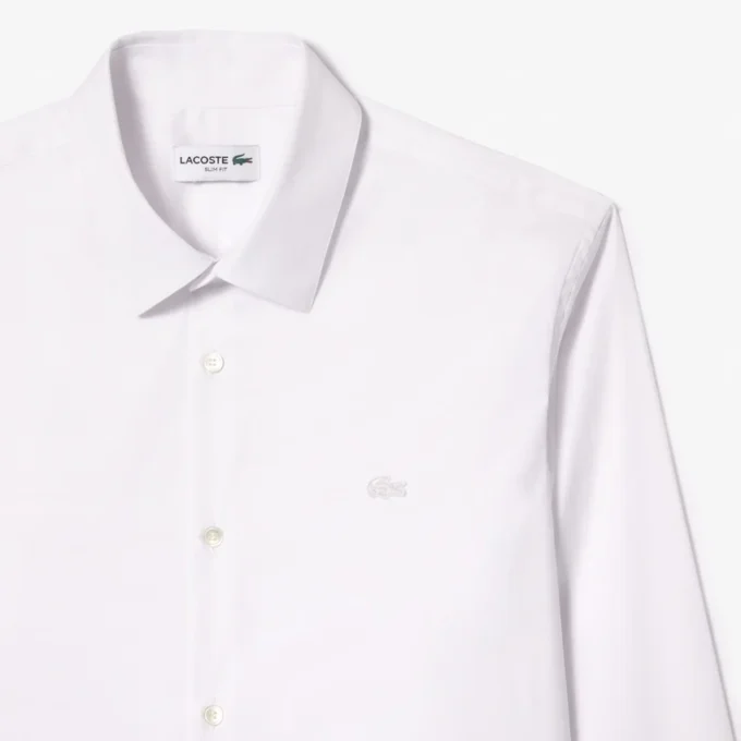 Slim fit-skjorta i stretch med knappar för herr Slim fit-skjorta i stretch med knappar för herr