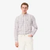 Slim fit-skjorta i stretch med rutmönster för herr Slim fit-skjorta i stretch med rutmönster för herr
