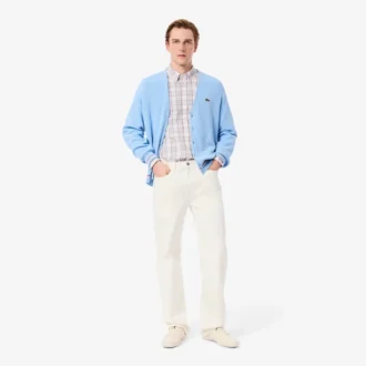 Slim fit-skjorta i stretch med rutmönster för herr