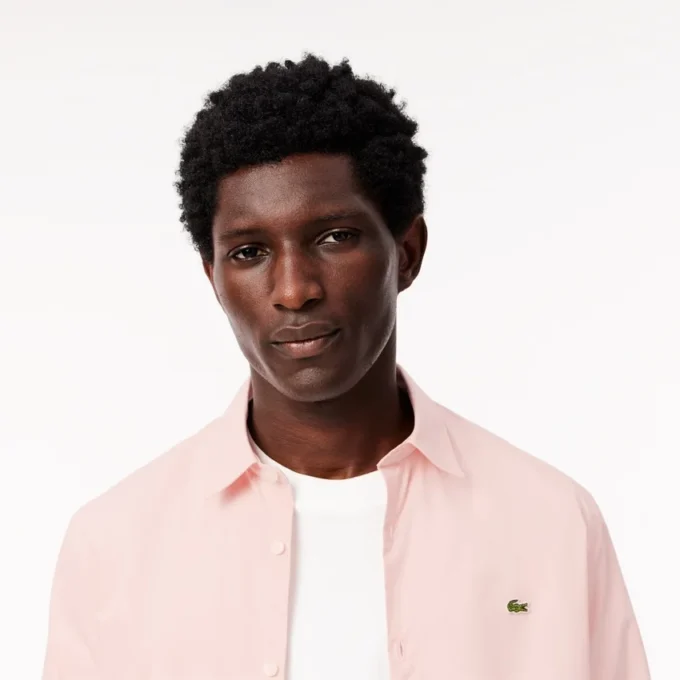 Slim fit-skjorta i stretchpoplin för herr